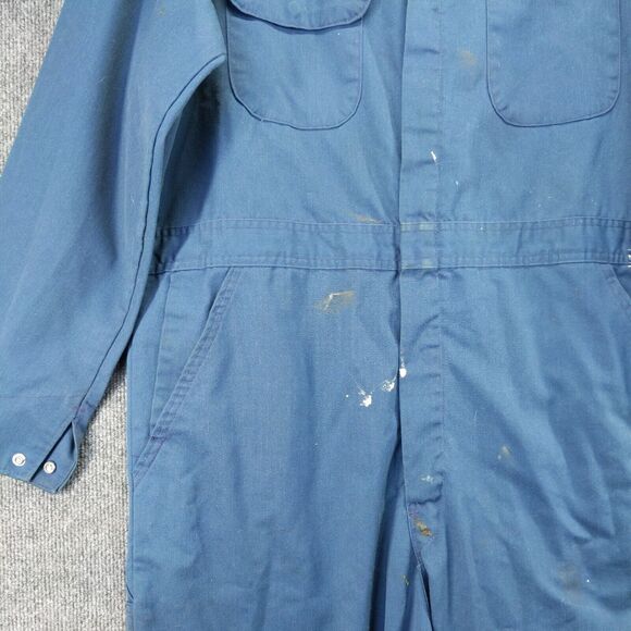 Big Mac Utility Work Uniform Coveralls Size 42x31.5 Blue Long Sleeve Carpenter - Picture 9 of 12